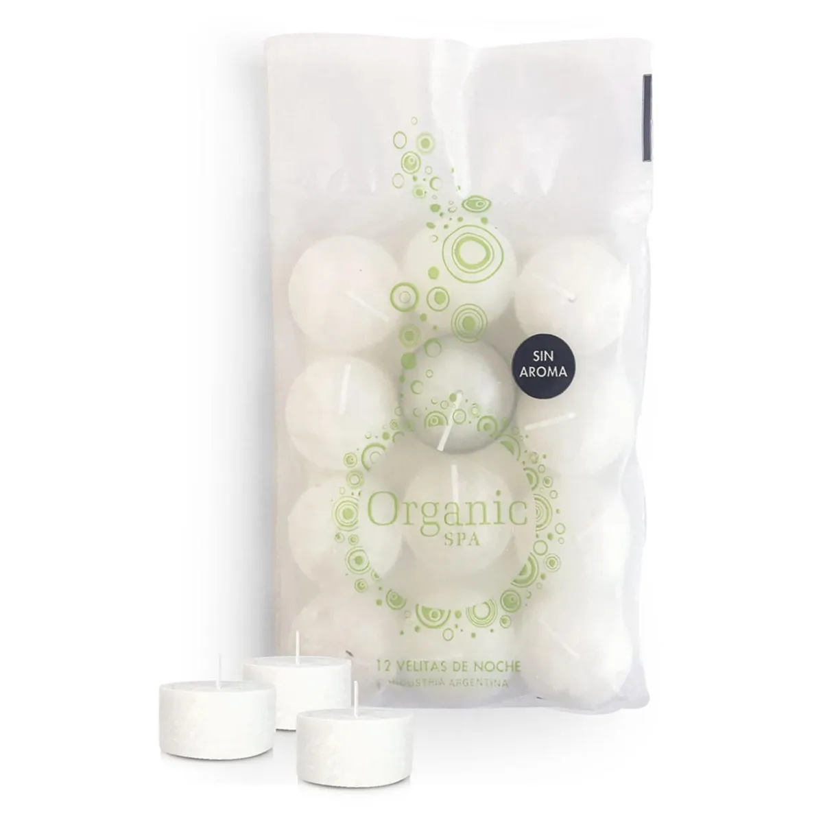 ORGANIC - Set velas tealights 12 unidades