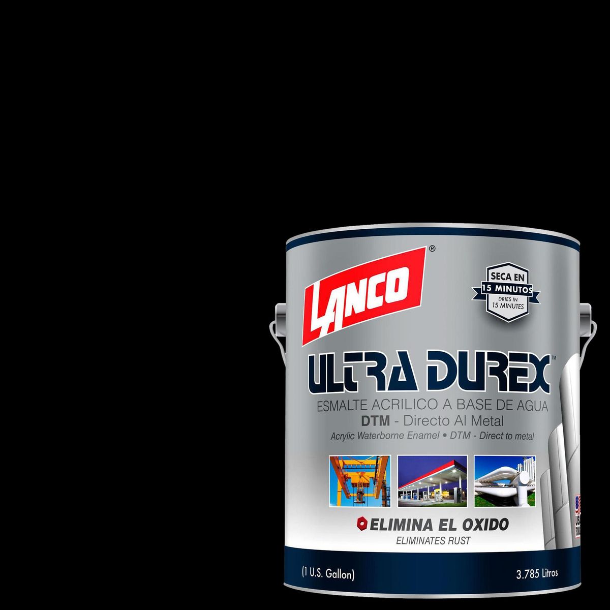 LANCO - Esmalte 3x1 Ultra Durex Lata 1 galón(es) Mate Negro