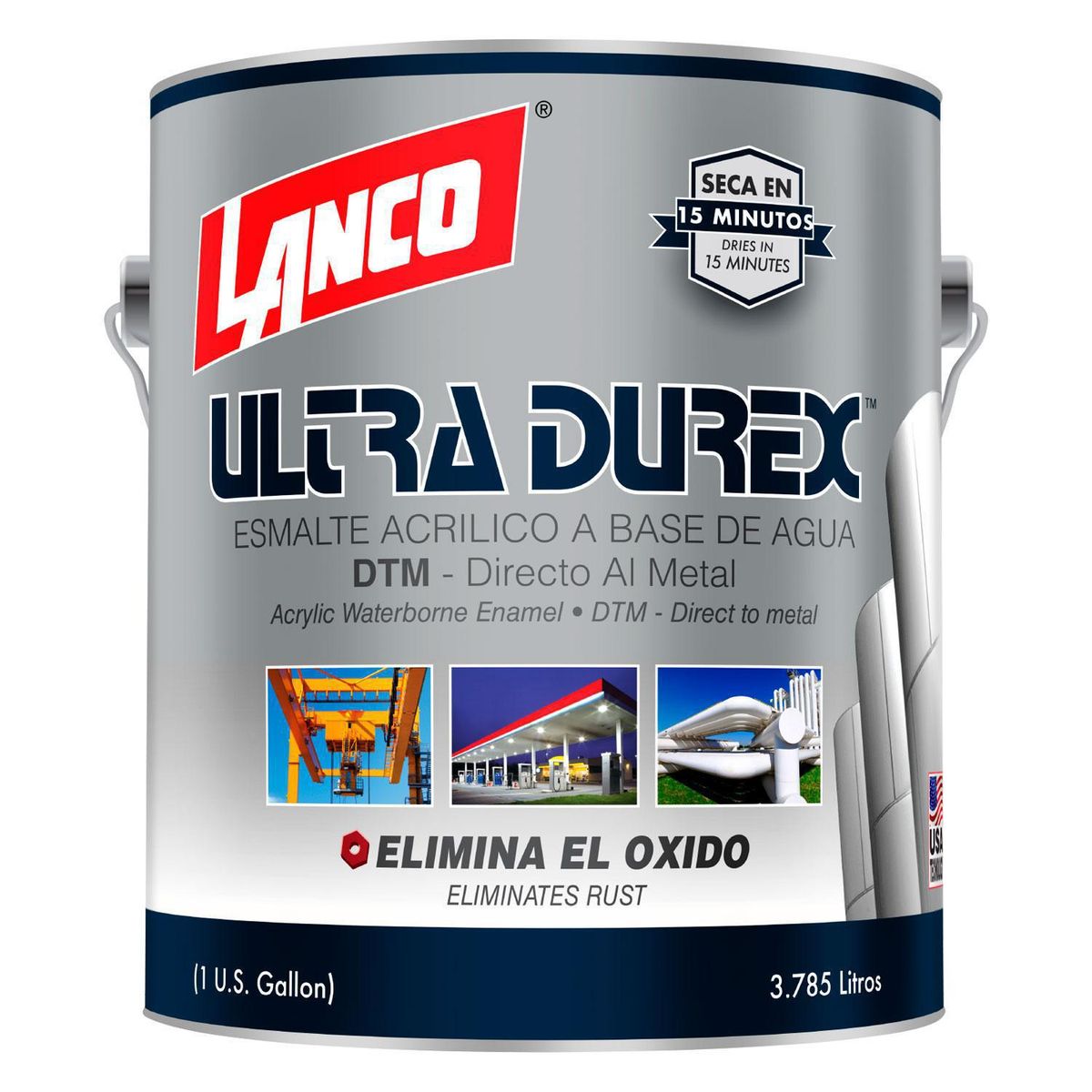 LANCO - Esmalte 3x1 Ultra Durex Lata 1 galón(es) Mate Negro