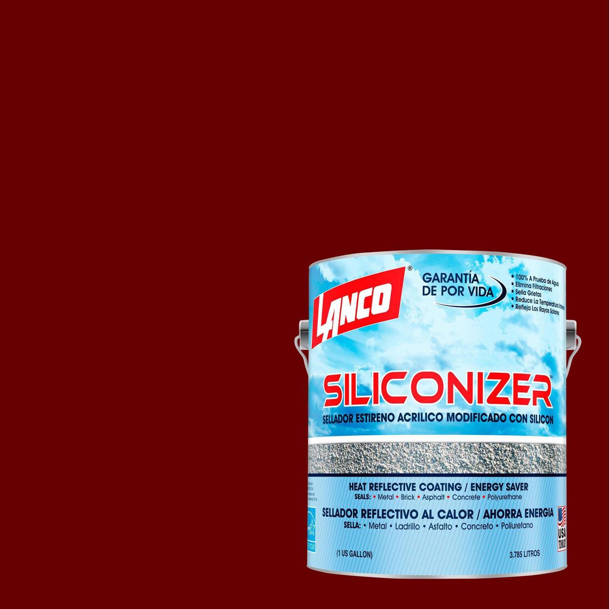LANCO - Sellador para Techos Siliconizer Lata 1 galón(es) Mate Rojo