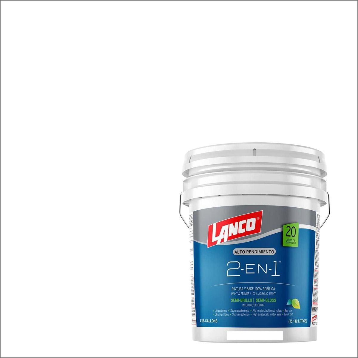 LANCO - Esmalte al Agua Tineta 4 galón(es) Mate Blanco