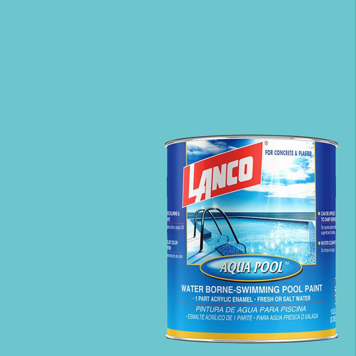 LANCO - Pintura Piscinas Aqua Pool Lata 1 galón(es) Mate Azul Caribe