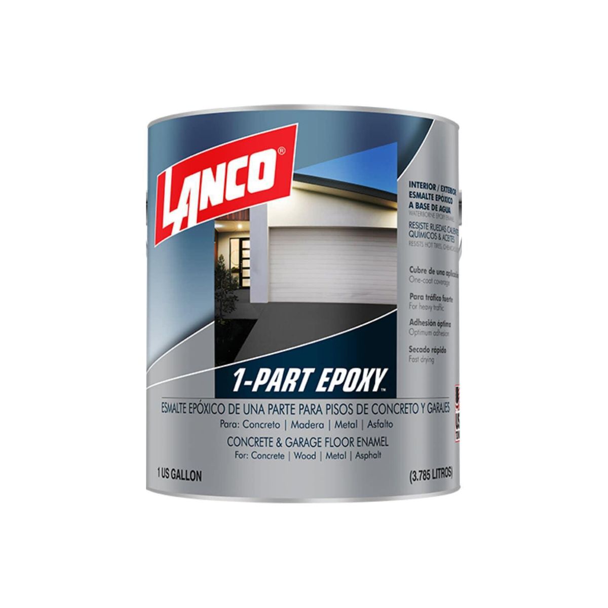 LANCO - Esmalte 1 Part Epoxy Lata 1 galón(es) Mate Gris