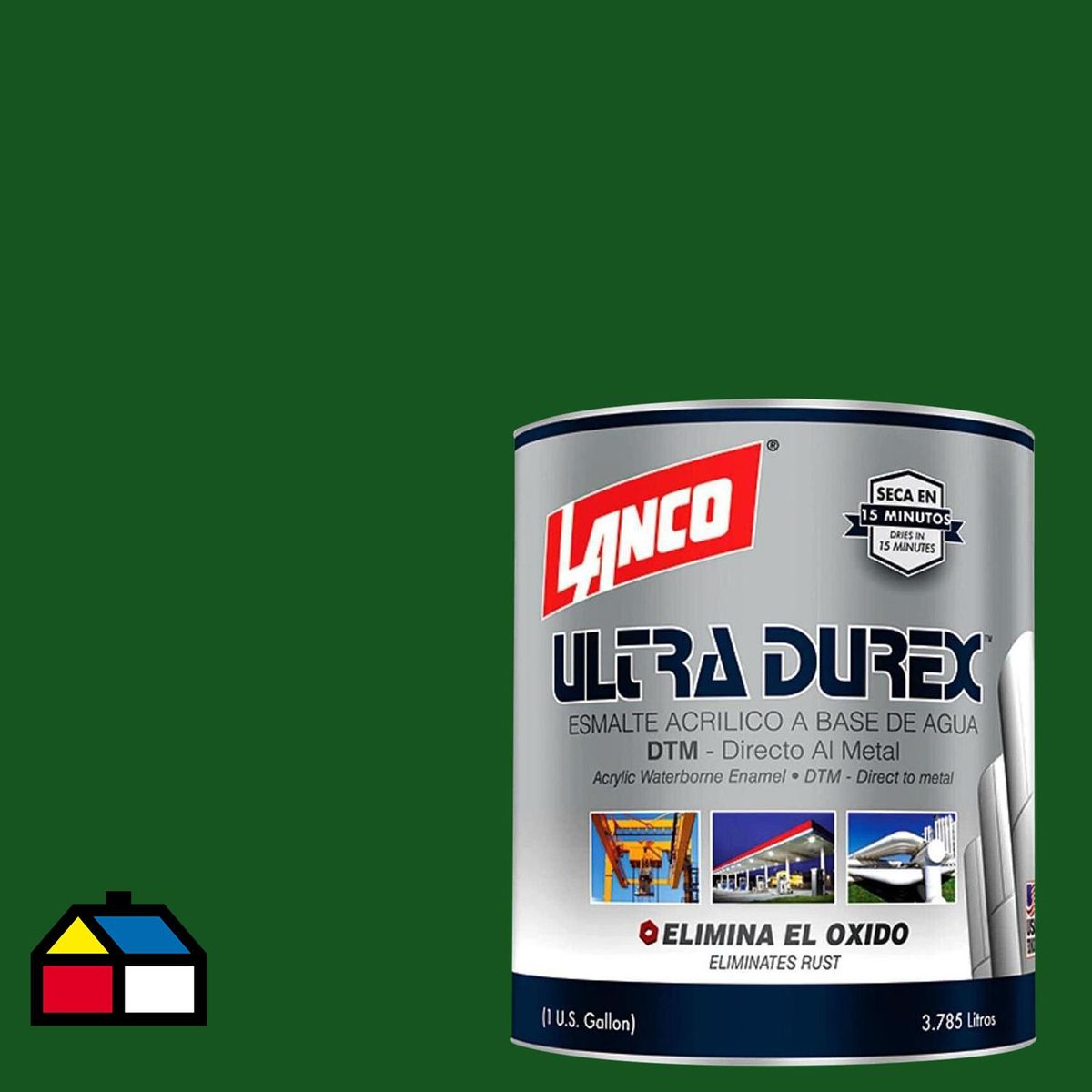 LANCO - Esmalte 3x1 Ultra Durex Lata 1 galón(es) Mate Verde