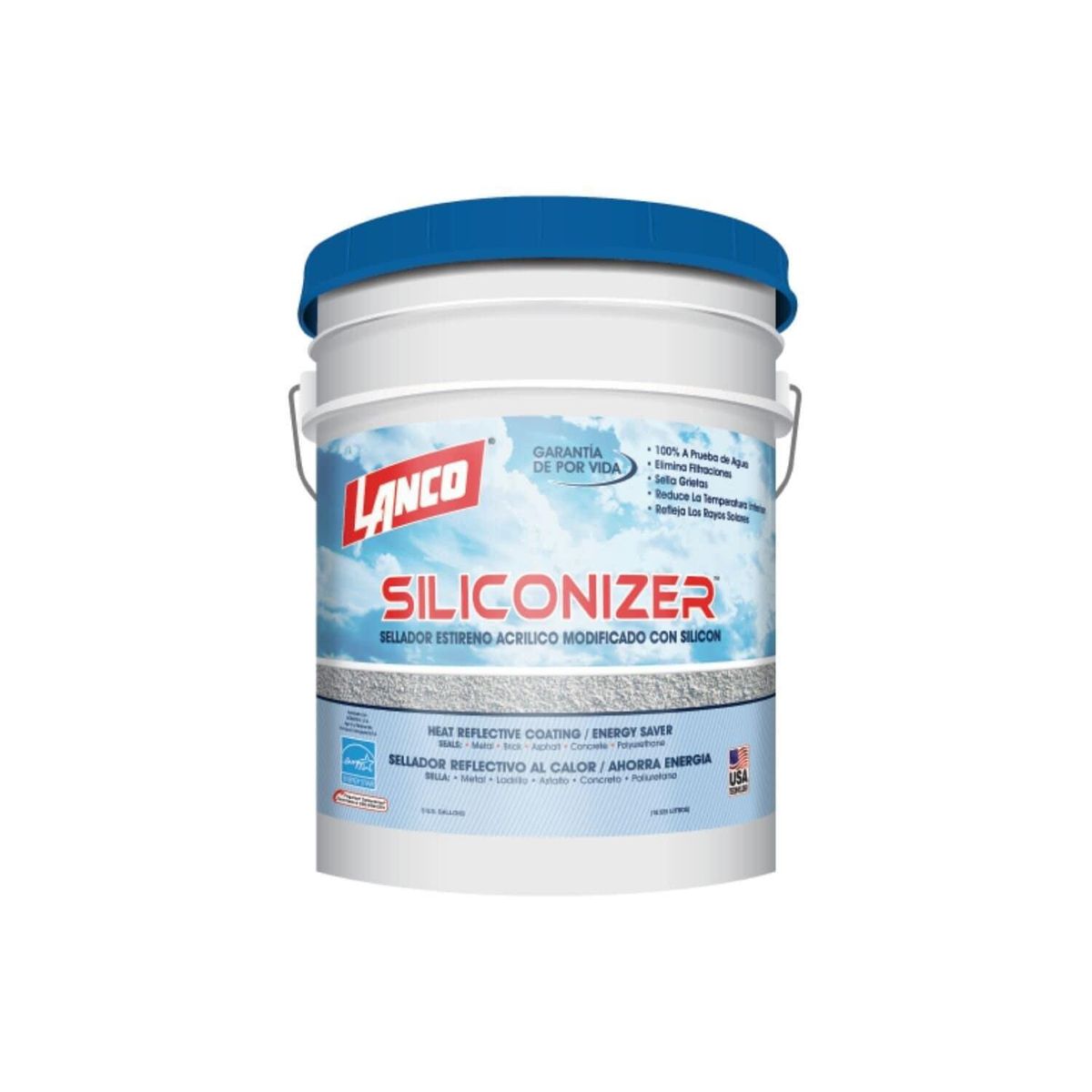 LANCO - Sellador para Techos Siliconizer Tineta 4 galón(es) Mate Blanco