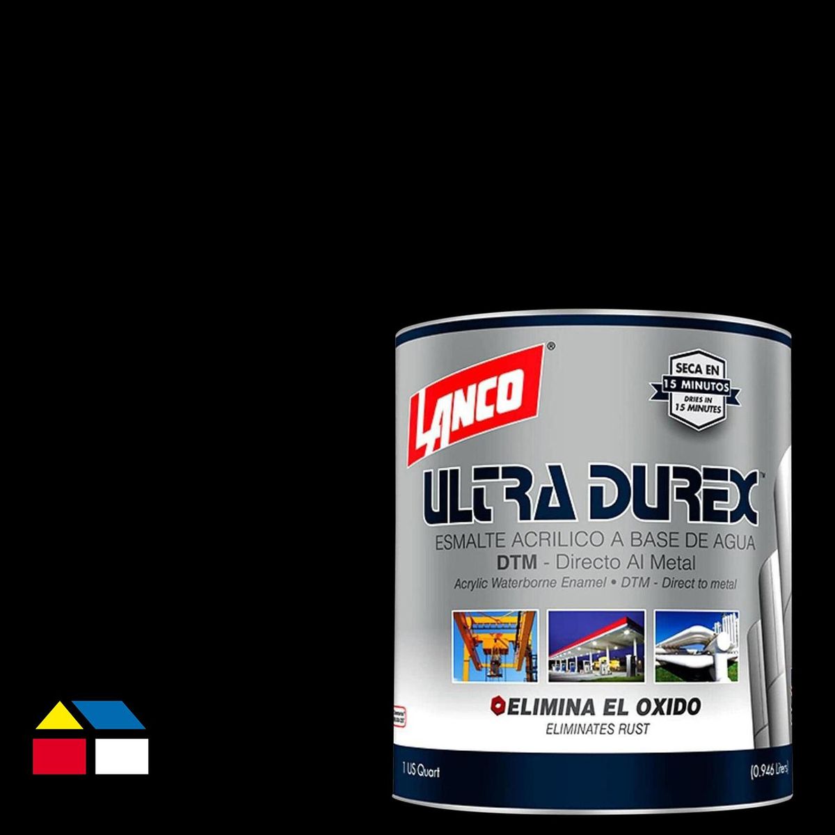 LANCO - Esmalte 3x1 Ultra Durex Tarro 0.25 galón(es) Mate Negro