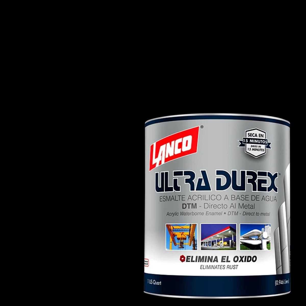 LANCO - Esmalte 3x1 Ultra Durex Tarro 0.25 galón(es) Mate Negro