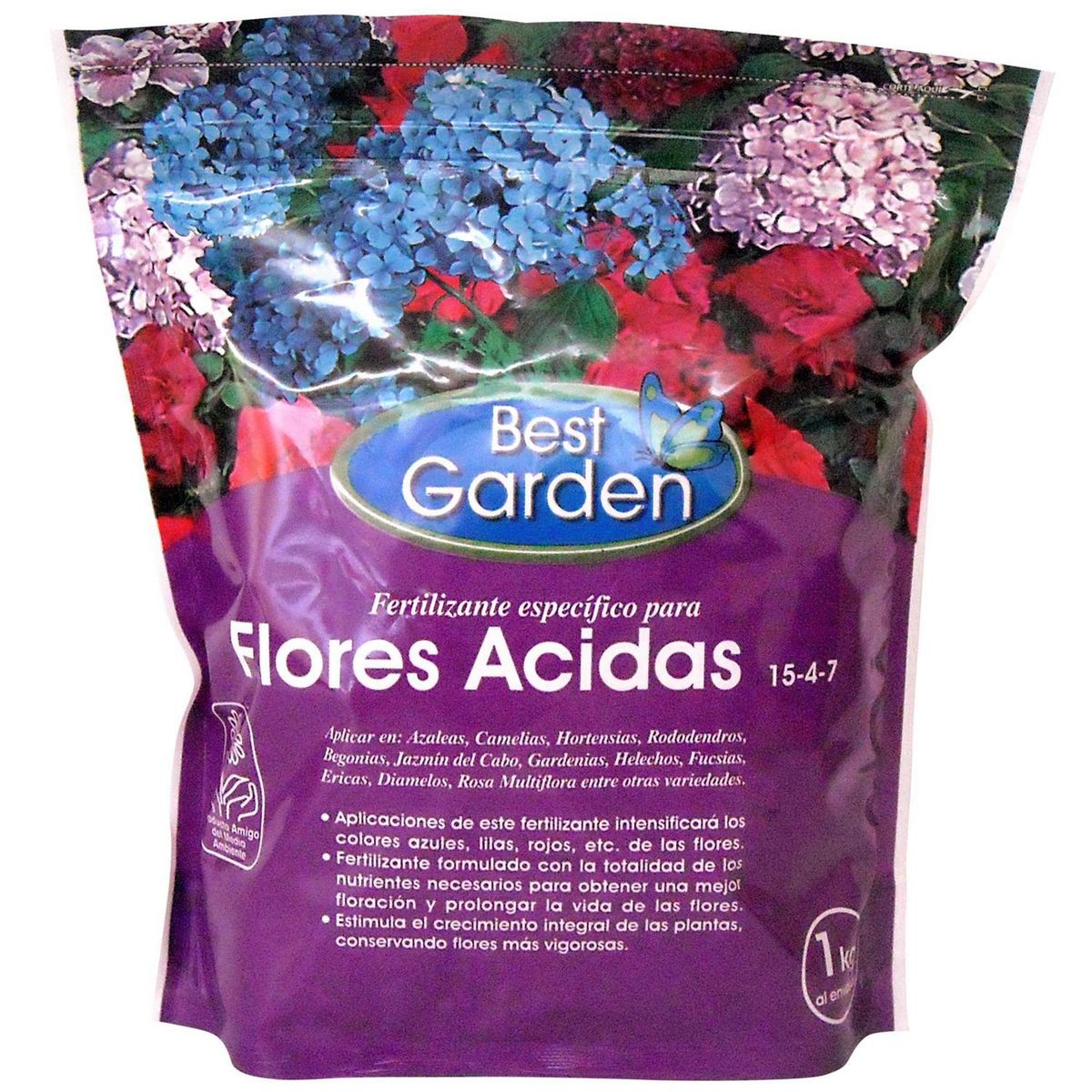 BEST GARDEN - Fertilizantes flores ácidas 1 kg bolsa