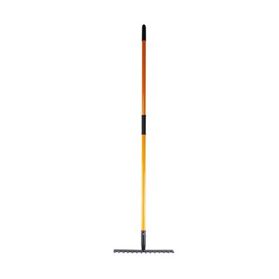 Imagen 2 del producto Rastrillo mango de fibra de vidrio negro/amarillo