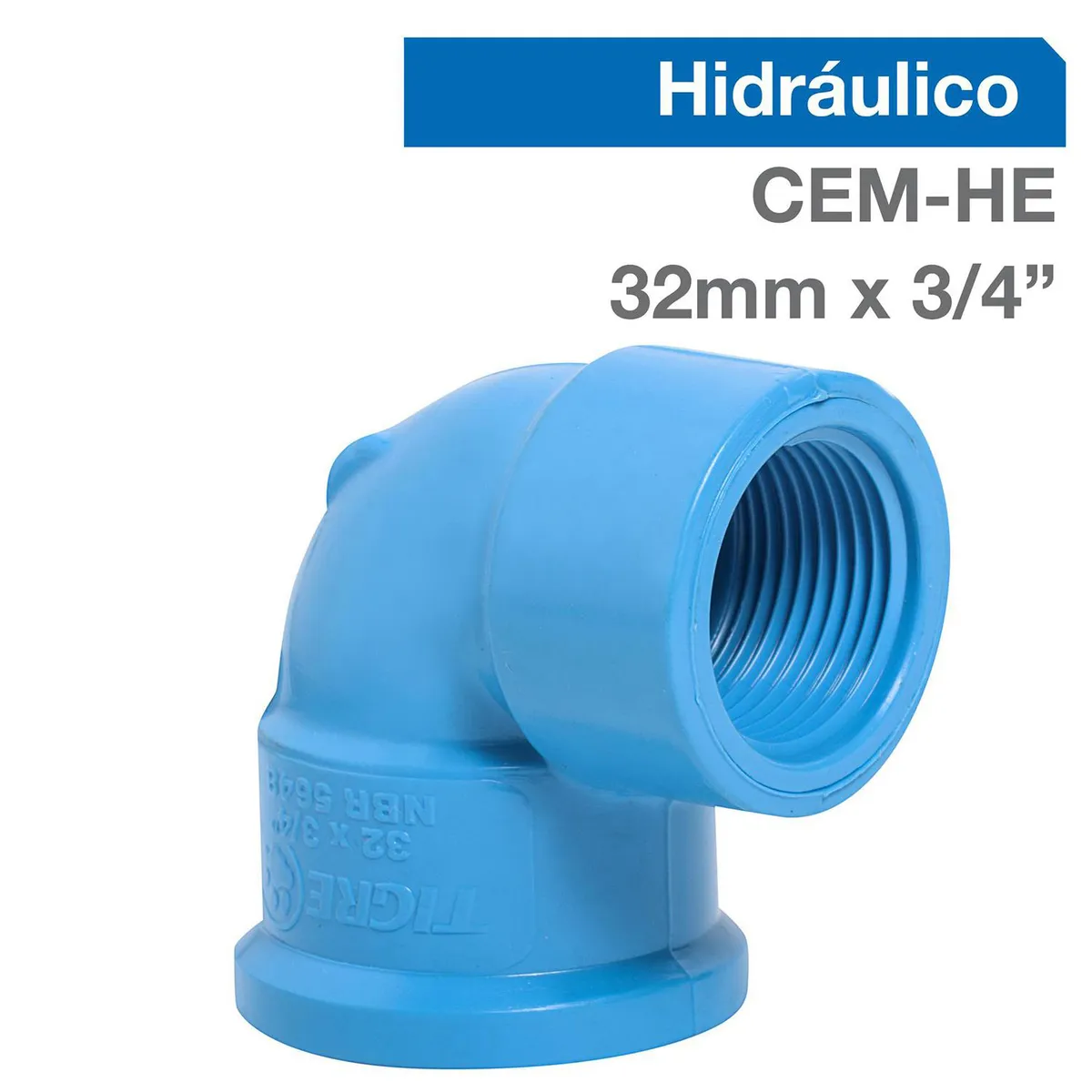 TIGRE - Codo 90o PVC-P CEM/HI 32mm x 3/4" 1u