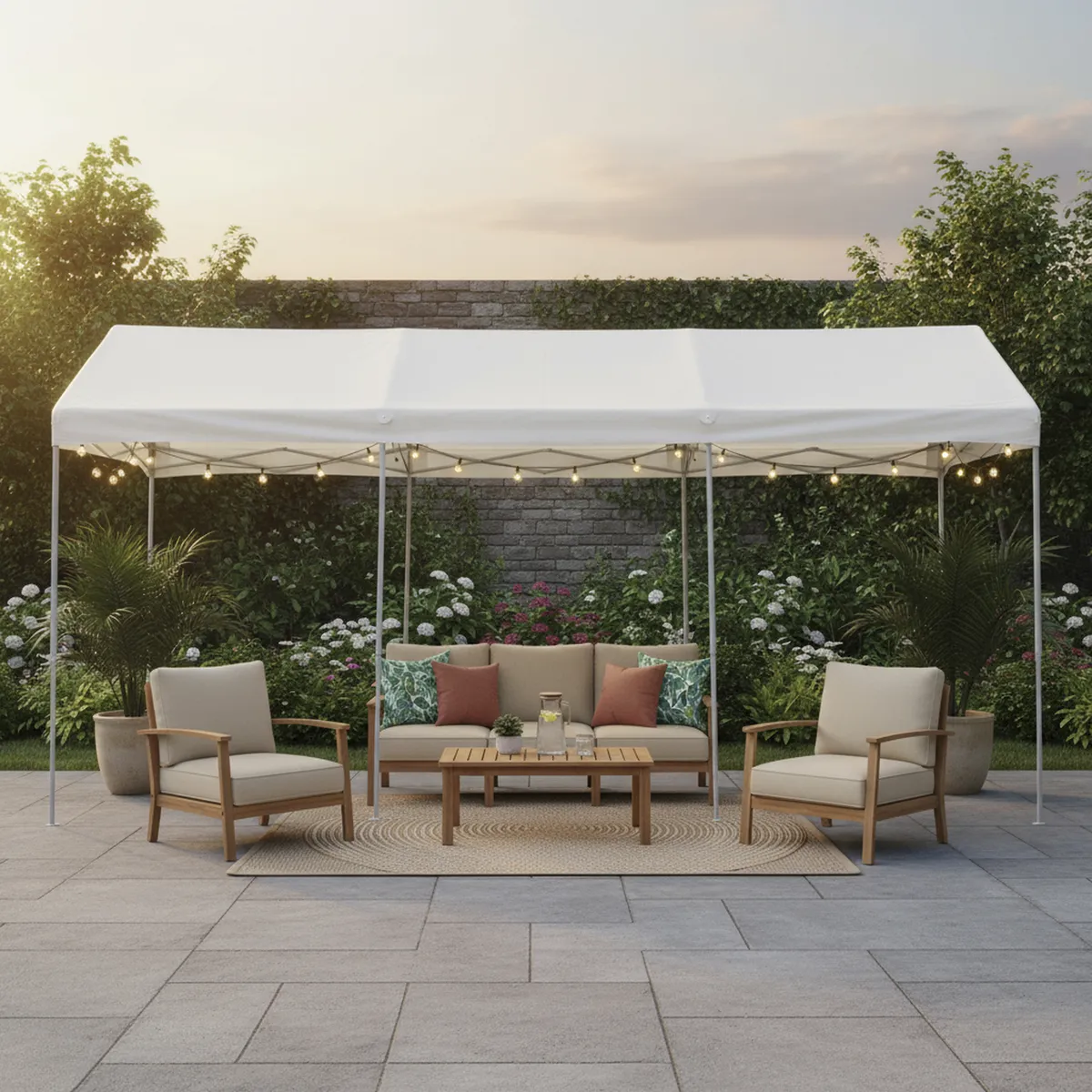 JUST HOME COLLECTION - Toldo tipo Garage 3x6 metros Blanco