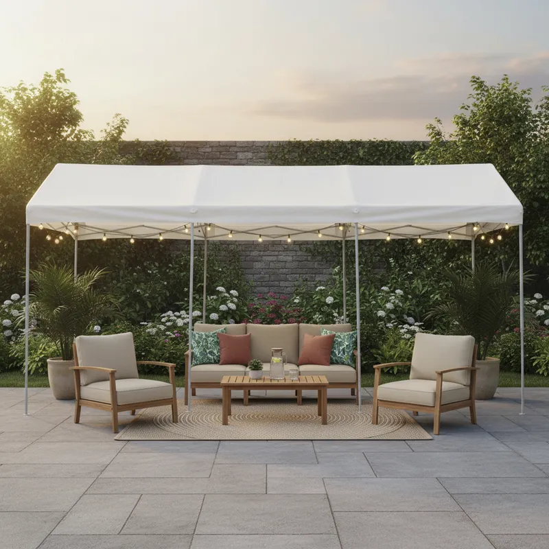 JUST HOME COLLECTION - Toldo tipo Garage 3x6 metros Blanco