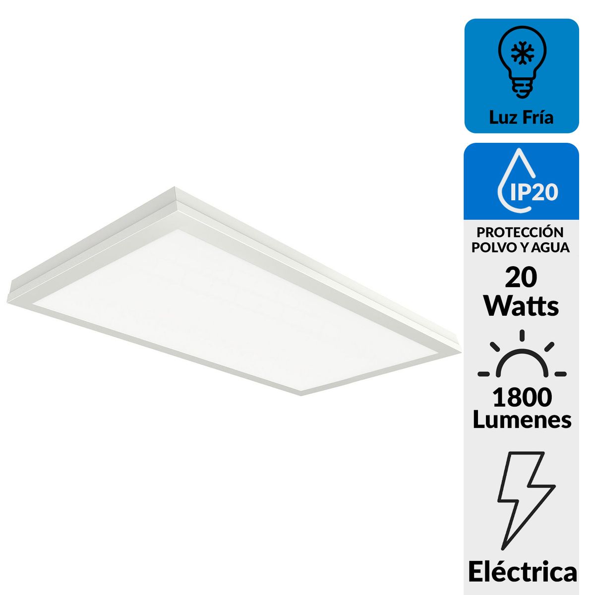 HALUX - Panel led dual 30x60 1800 lm Luz Fria 20 watts