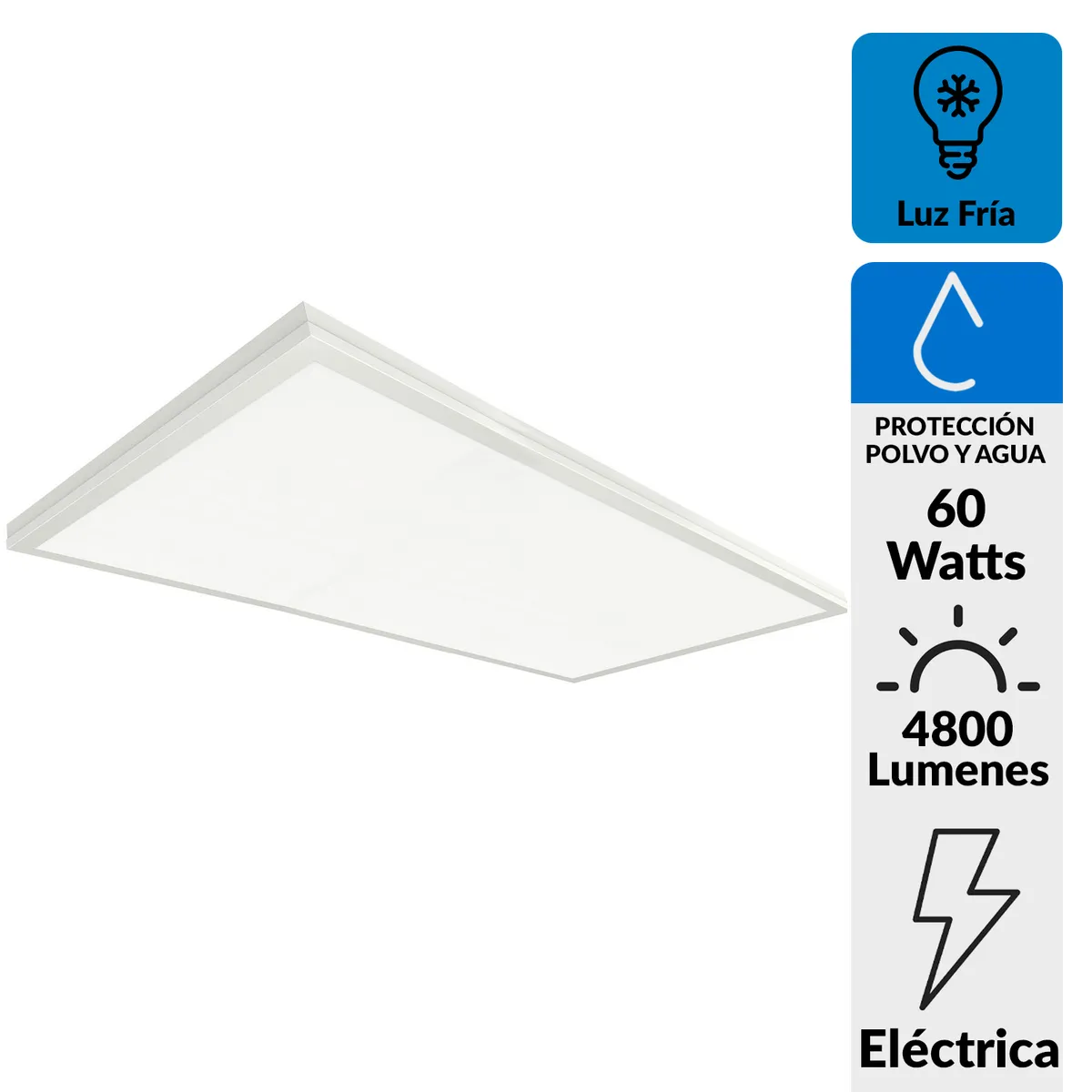HALUX - Panel led dual 60x120 4800 lm Luz Fria 60 watts