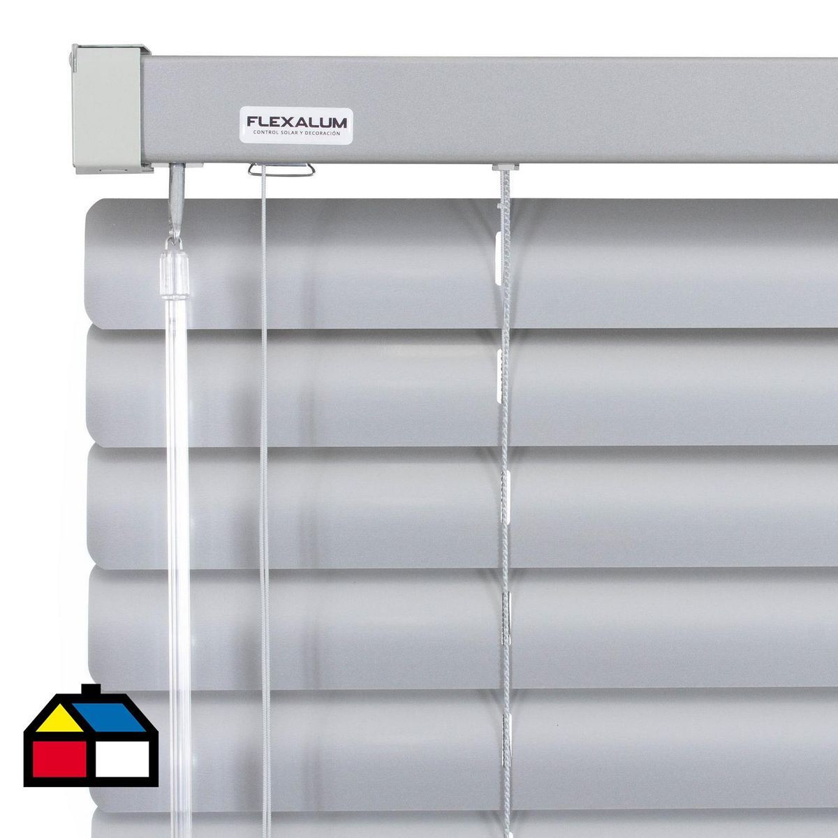 FLEXALUM - Persiana Aluminio Plata Ancho 51a75cm Alto 191a200cm