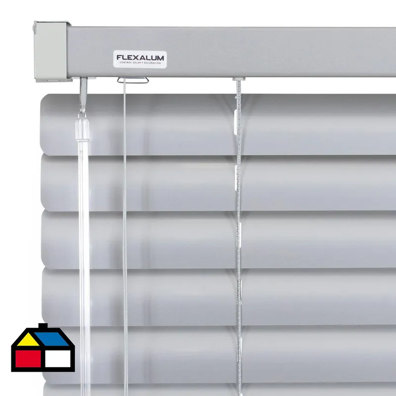 FLEXALUM - Persiana Aluminio Plata Ancho 211a230cm Alto 251a270cm
