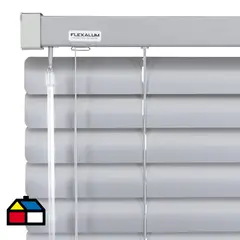 FLEXALUM - Persiana Aluminio Plata Ancho 141a150cm Alto 251a270cm