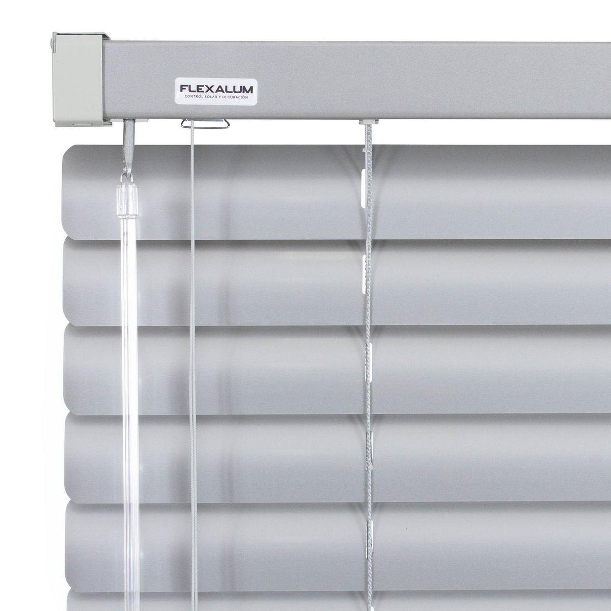 FLEXALUM - Persiana Aluminio Plata Ancho 161a170cm Alto 221a240cm