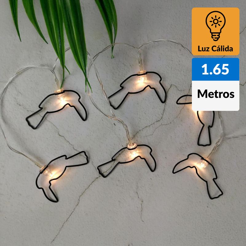 LEDZONE - Guirnalda Tucán Led Batería 10 Luces