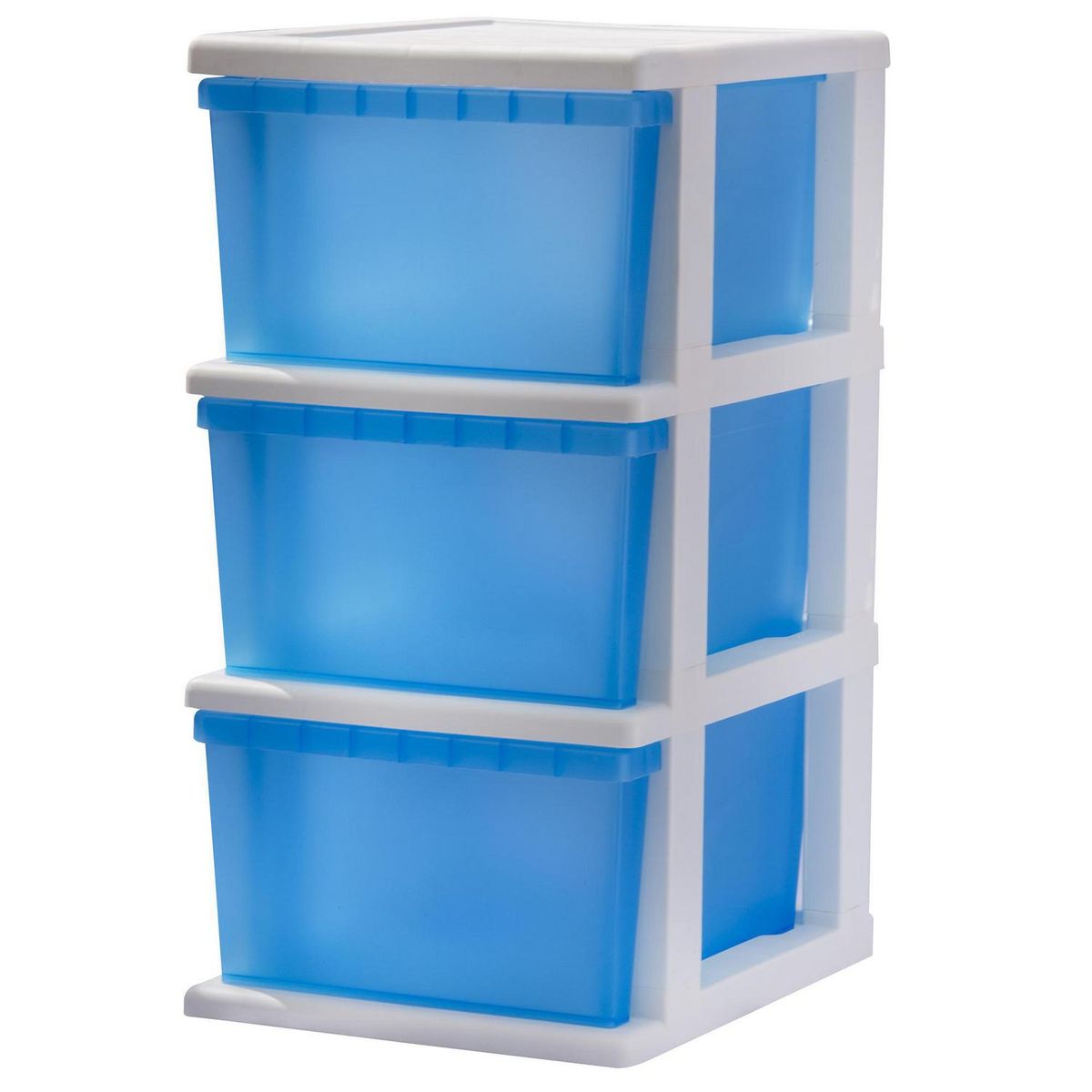 WENCO - Cajonera 32x63x39 cm 90 l Blanco/azul