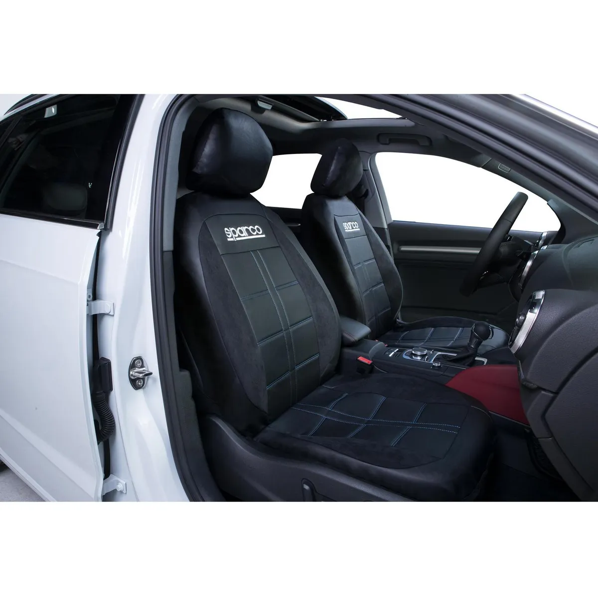 SPARCO - Set de Fundas Sparco para Asientos Auto 9 Piezas Color Negro
