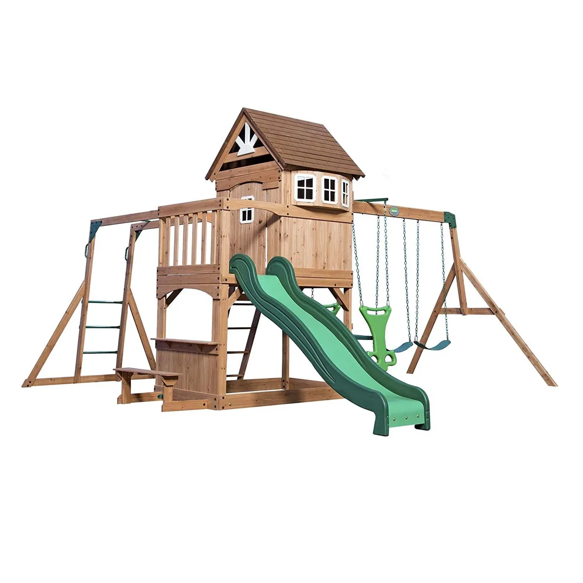 BACKYARD ADVENTURES - Centro de Juegos de Madera 485x287x457 cm Café