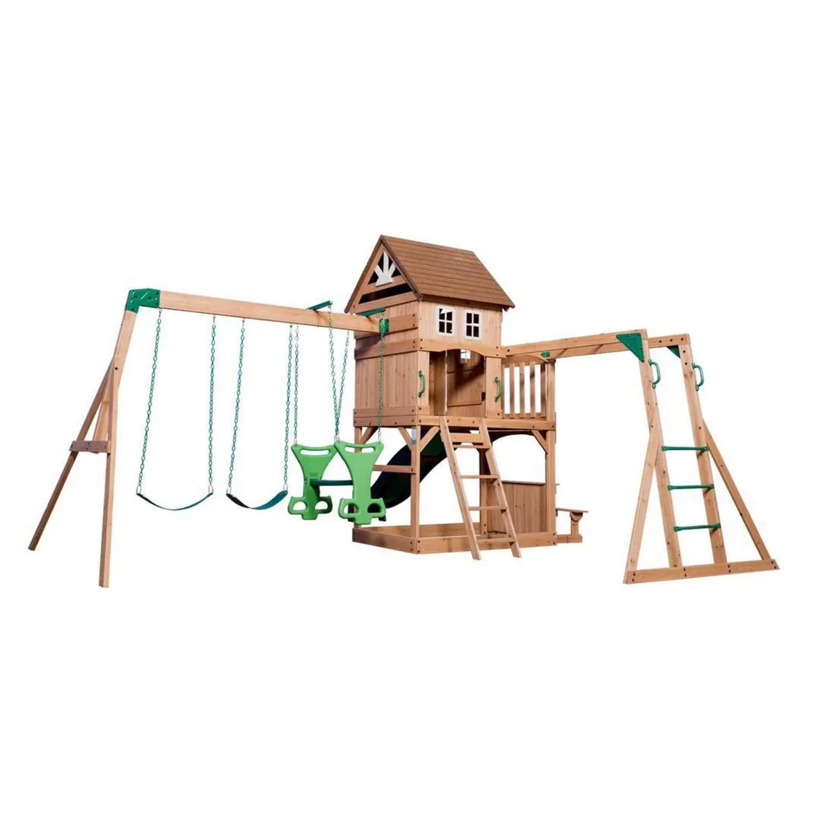 BACKYARD ADVENTURES - Centro de Juegos de Madera 485x287x457 cm Café