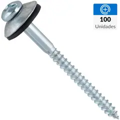 FIXSER - Tornillo Techo Cabeza Phillips Madera 2-1/2 " 12 mm 100 Unidades