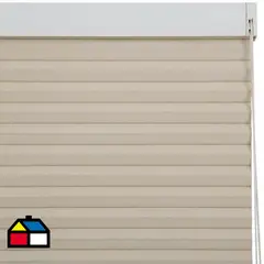 FLEXALUM - Cortina Blackout Crema Ancho 116a130cm Alto 161a180cm