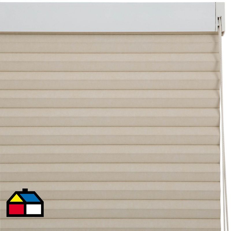 FLEXALUM - Cortina Blackout Crema Ancho 20a40cm Alto 161a180cm