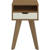 Mesa lateral 44x35x73 cm rustico/blanco