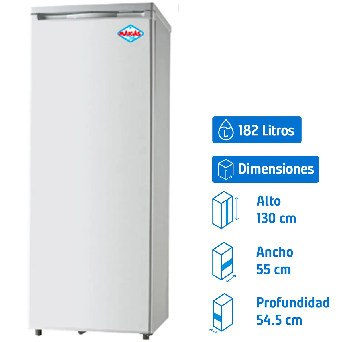 MAIGAS - Congelador Vertical 182 Litros Blanco BD182B