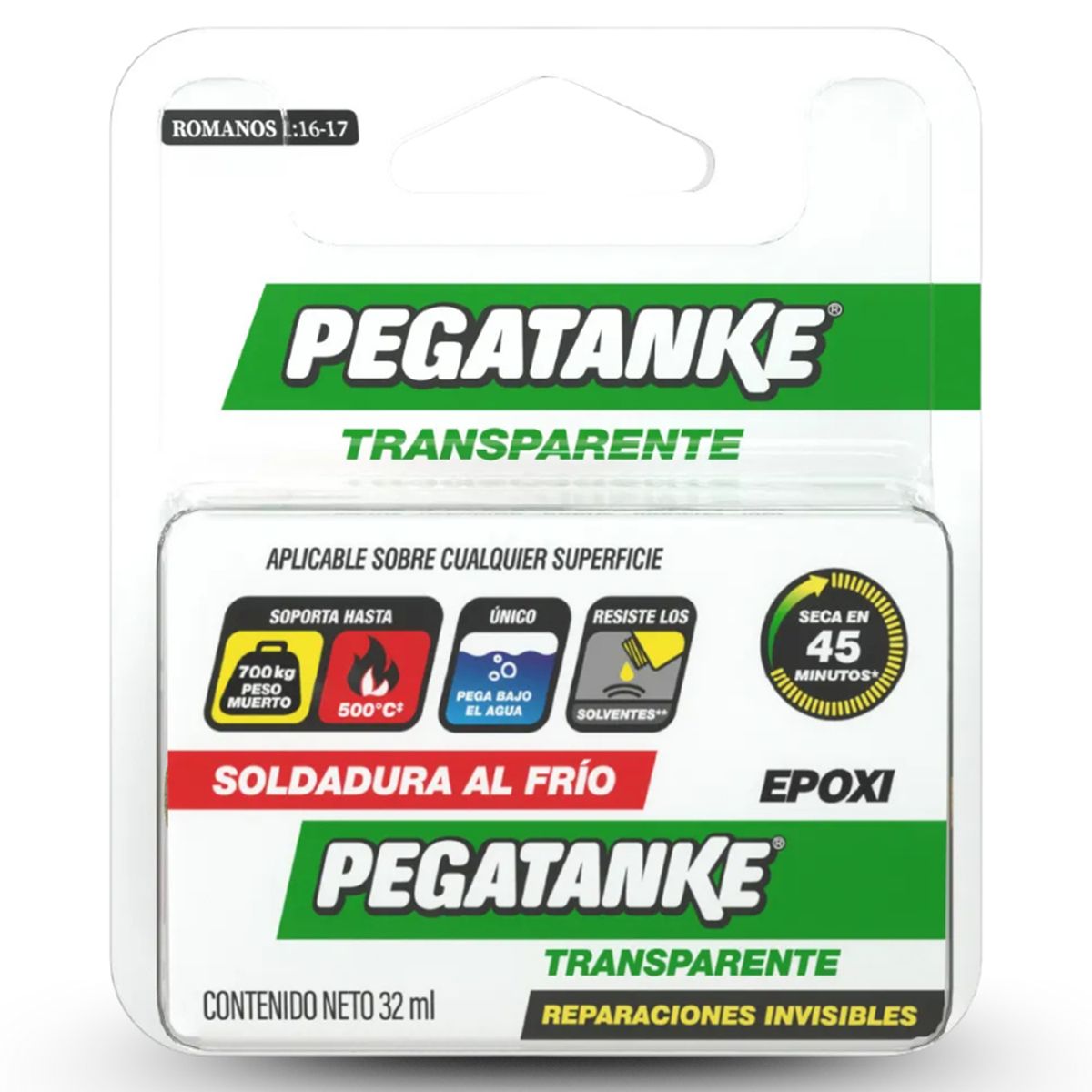 PEGATANKE - Pegatanke Soldadura Epóxica de 2 Componentes en Frío Color Transp