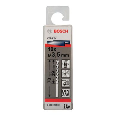 Set 10 brocas HSS-G para metal 35 mm