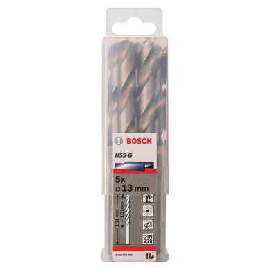 Set 5 brocas HSS-G para metal 13 mm