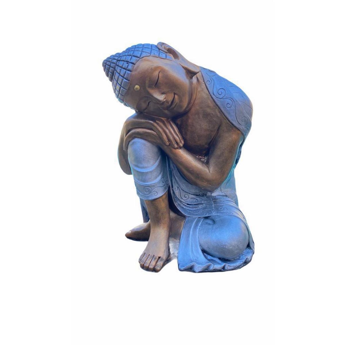 SAT NAM INSPIRES - Buda durmiente plateado 48x28x28 cm