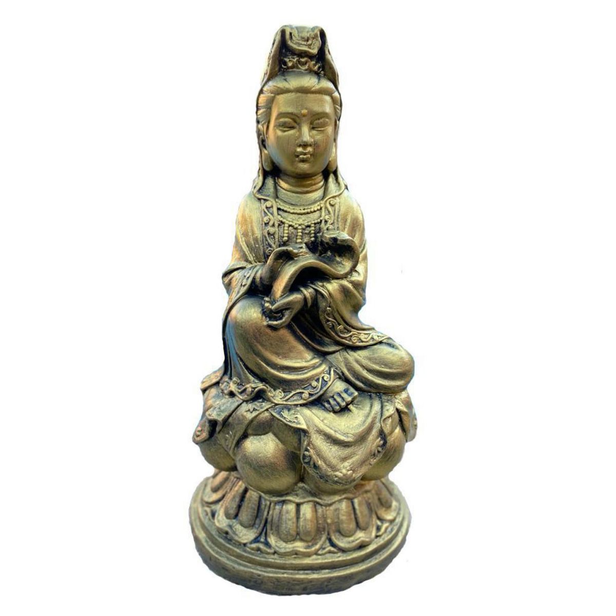 SAT NAM INSPIRES - Figura Kuan Yin dorado 55 cm