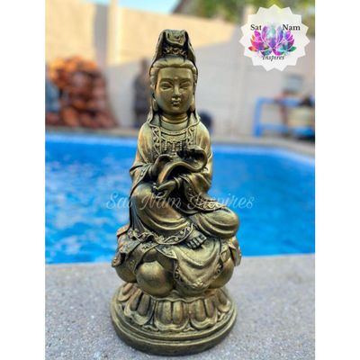 Imagen 2 del producto Figura Kuan Yi Dorado 55x23 cm