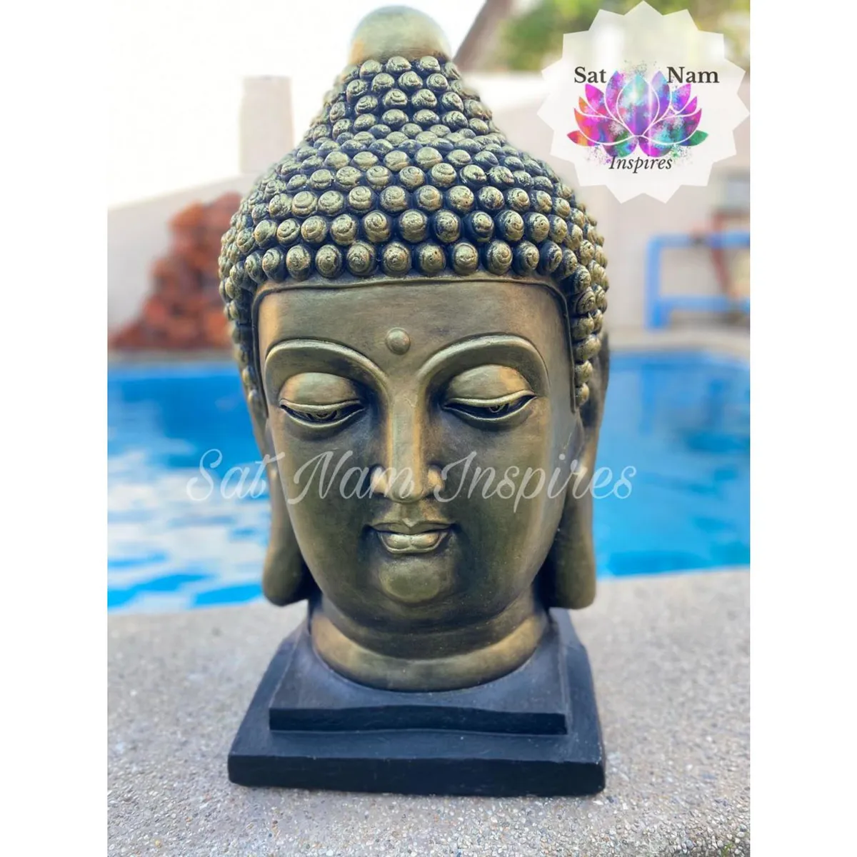 SAT NAM INSPIRES - Cabeza de buda decorativo 70x35x35 cm