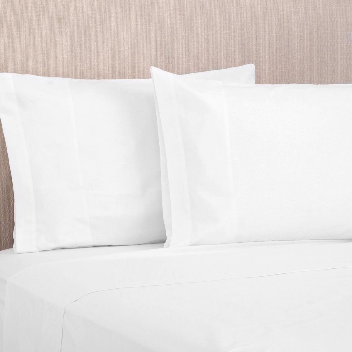 CHITECO - Juego de Sábanas 144 Hilos Blanco