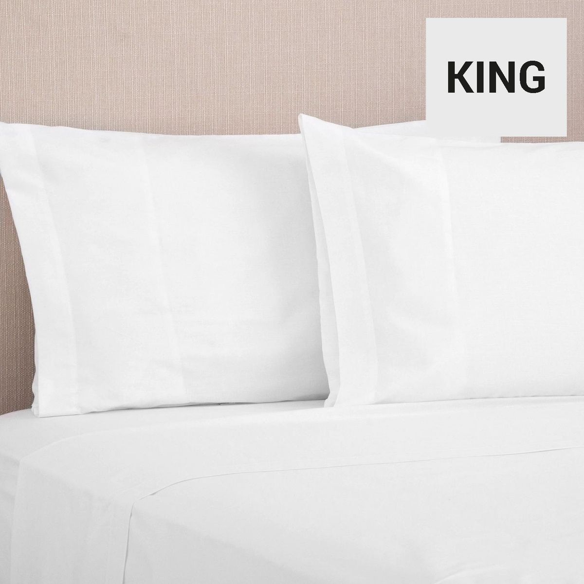 CHITECO - Juego de Sábanas 144 Hilos Blanco