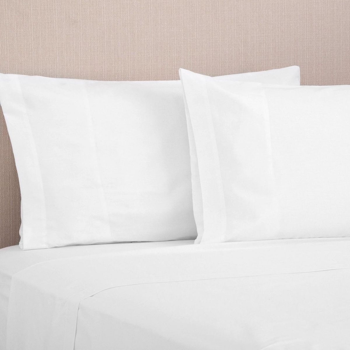 CHITECO - Juego de Sábanas 144 Hilos Blanco