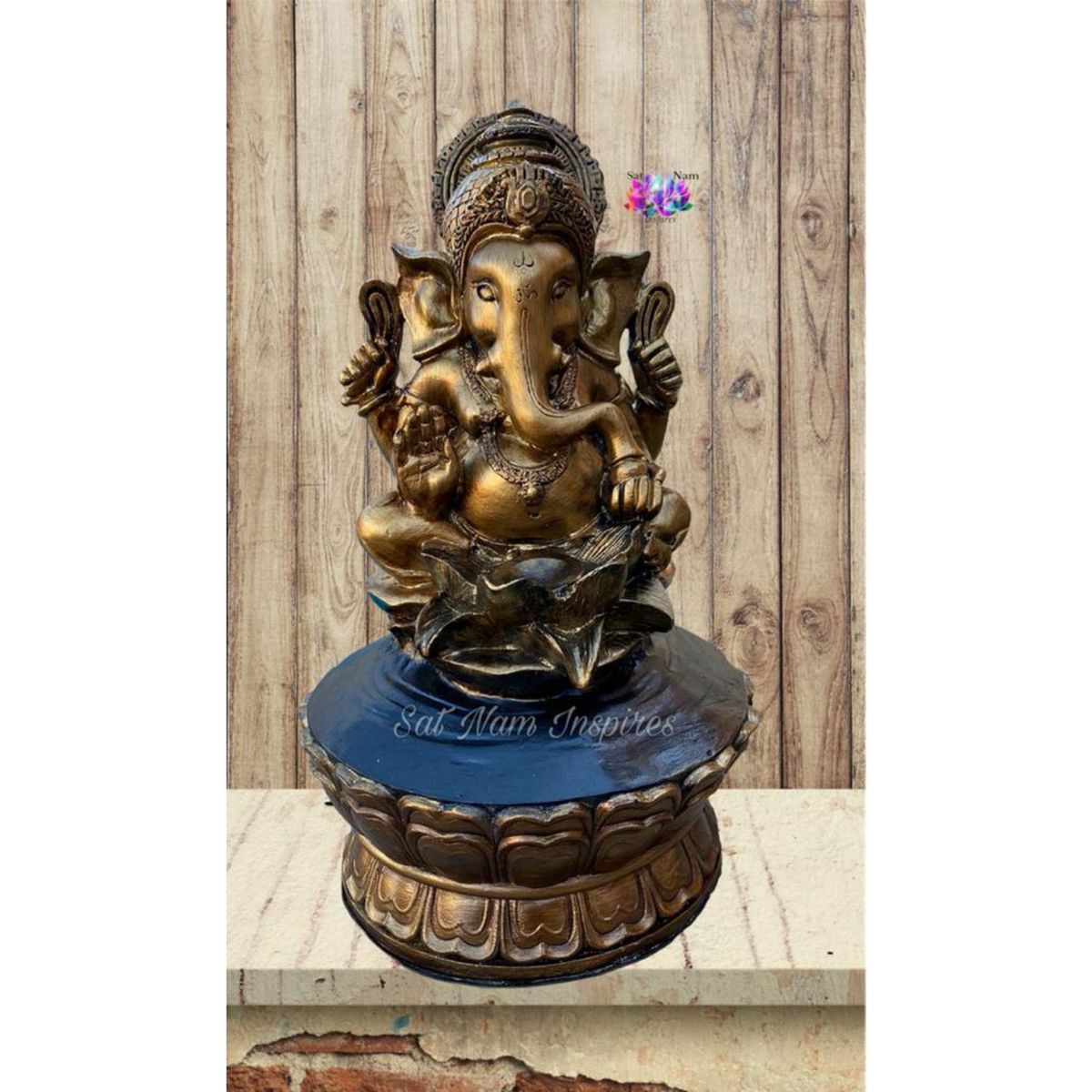 SAT NAM INSPIRES - Figura Ganesha portavela 44x23x23 cm