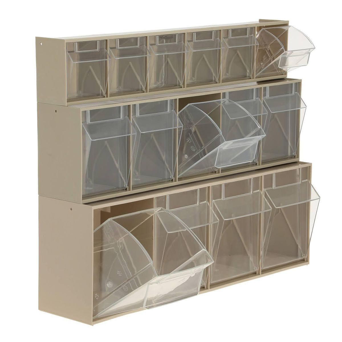 AUTORODEC - Pacl 3 Cajas Organizadoras 60x43x17 cm 43.9 l Beige