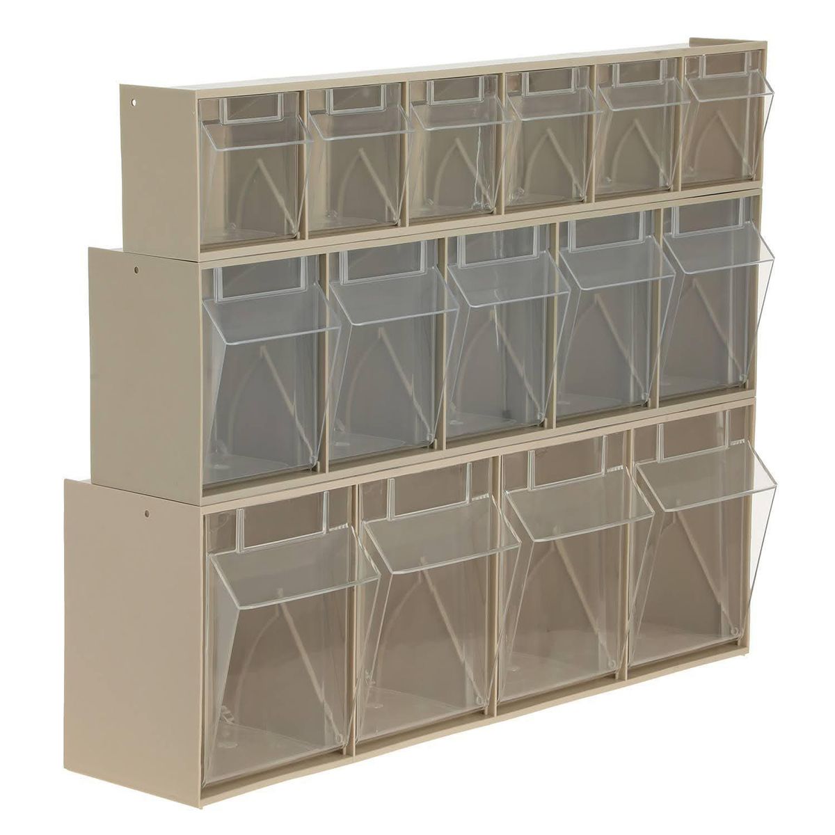 AUTORODEC - Pacl 3 Cajas Organizadoras 60x43x17 cm 43.9 l Beige