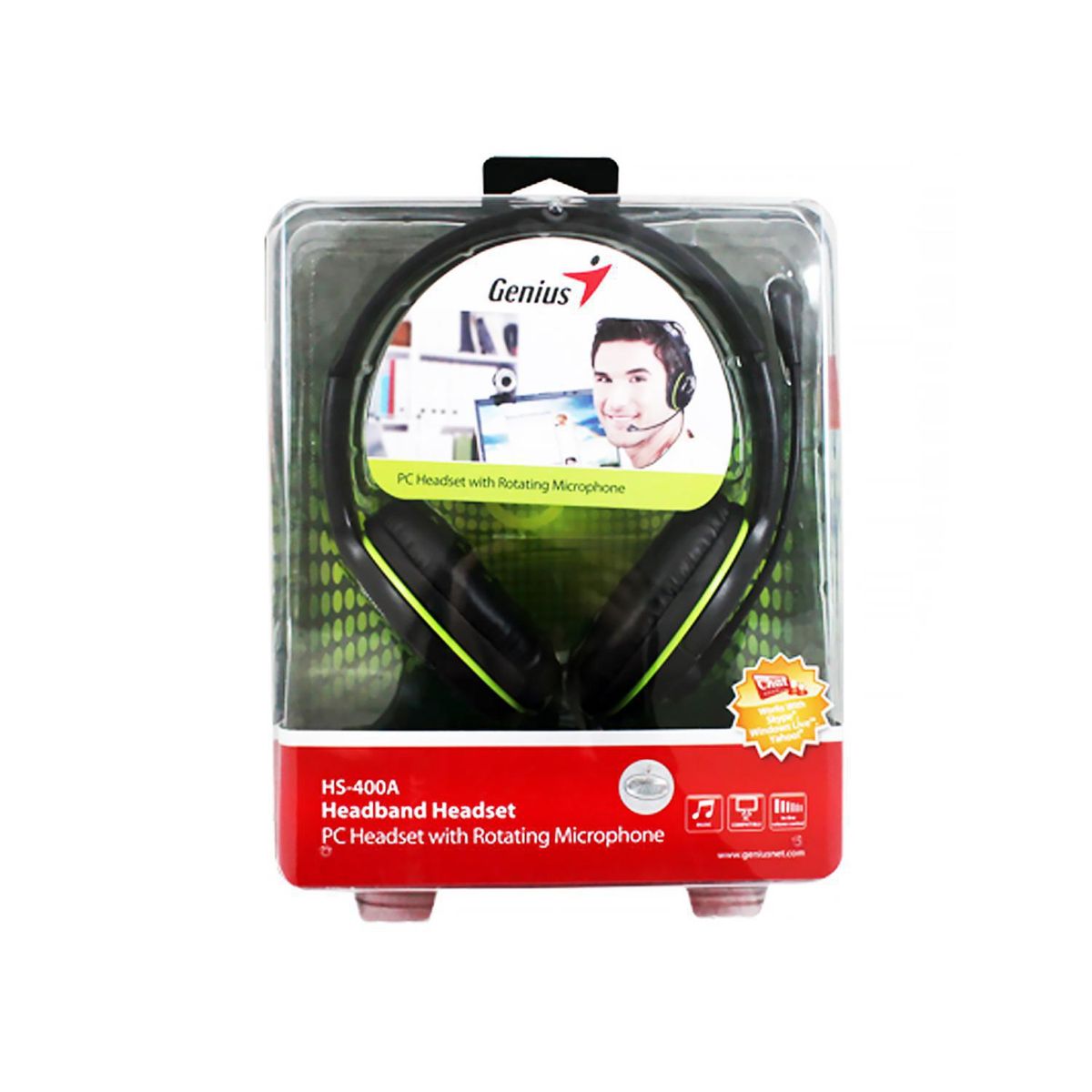 GENIUS - Audífono HS-400 VERDE