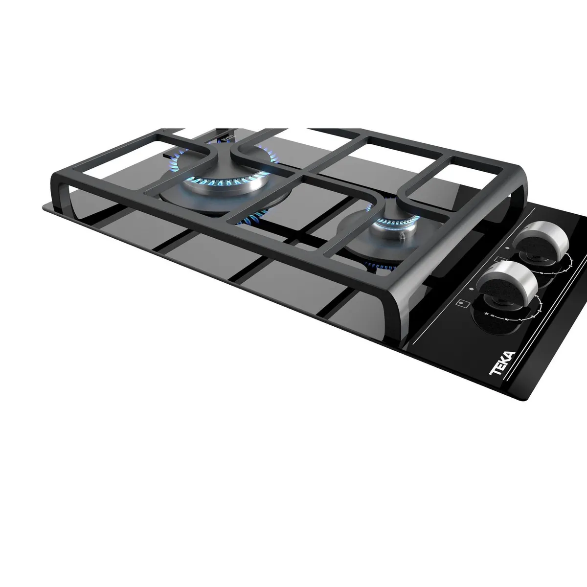 TEKA - Encimera Gas Licuado 2 Platos Negro GZC 32300 XBB