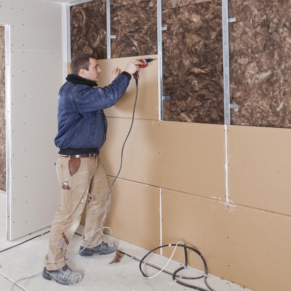 KNAUF - Yeso Cartón Aislante de Ruido y Cortafuego 12.5 mm 62.5x200 cm Beige