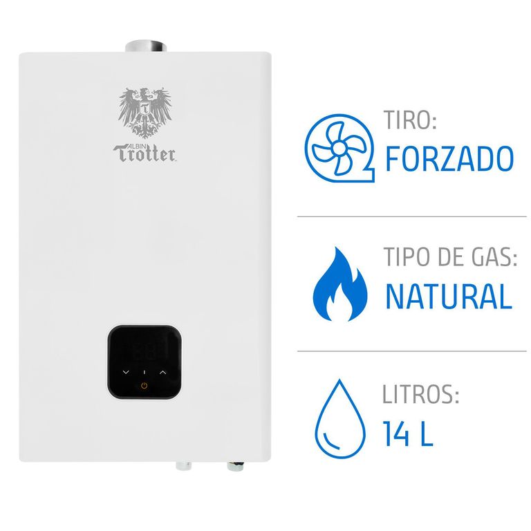 Calefont 14 Litros Gas Natural Tiro Forzado Ionizado