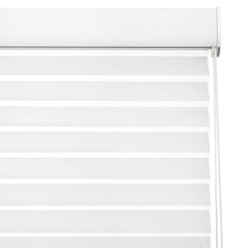 FLEXALUM - Cortina Enrollable Nantucket Traslúcida Blanco Instalada Ancho entre 281 cm a 304 cm Alto 281 cm a 304 cm